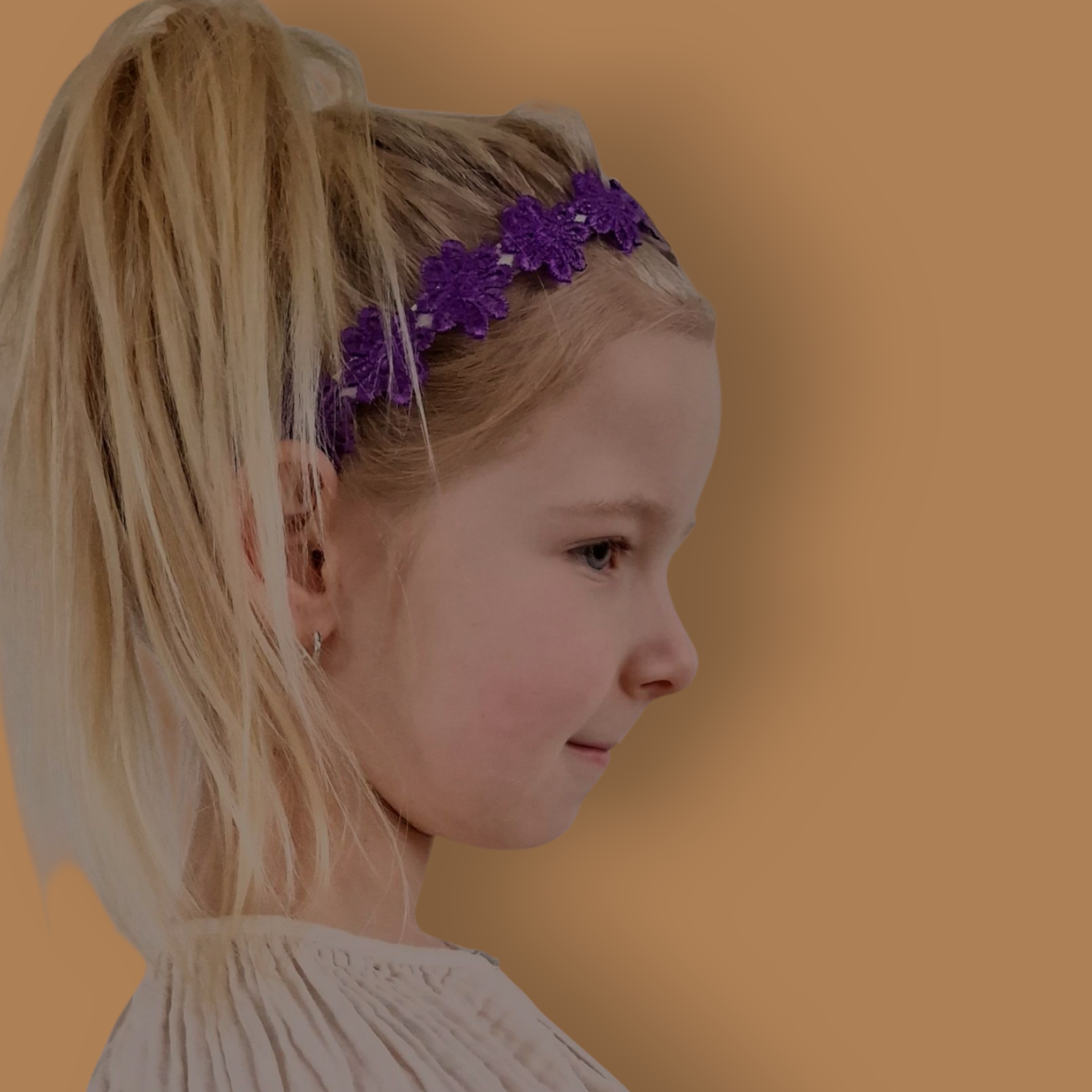 Haarband Diadeem - Paars - Bloemen