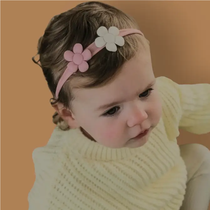 Baby-Haarband-Roze-Bloemen