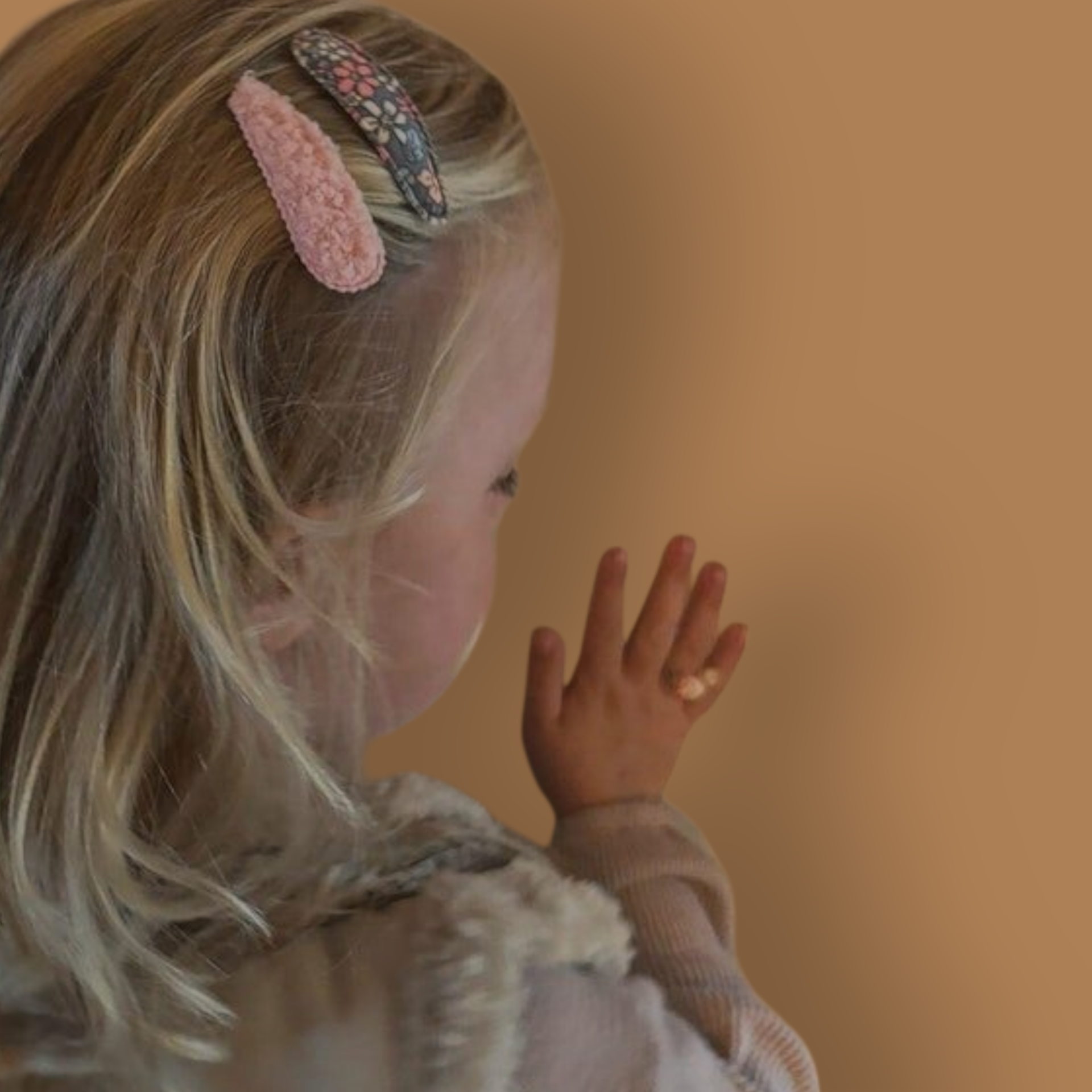 Basic Haarspeldjes Kind - Roze/Grijs - Bloemen/Teddy