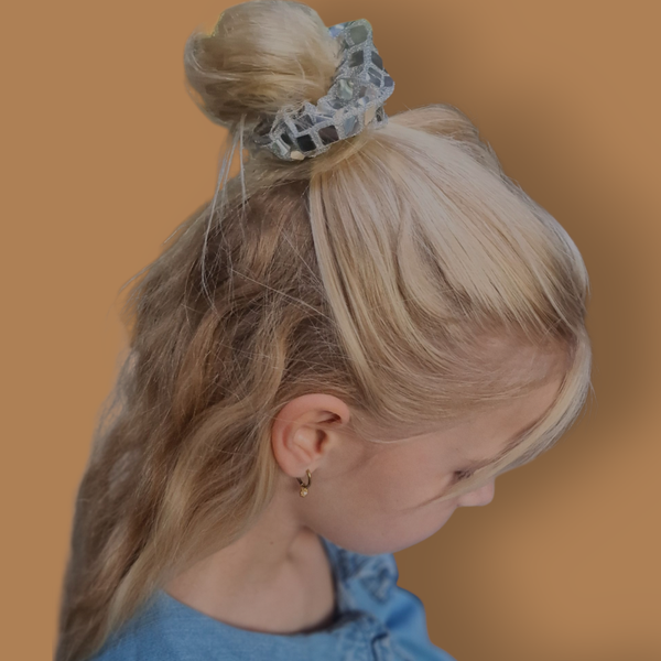 Scrunchie Kind - Pailletten/Zilver