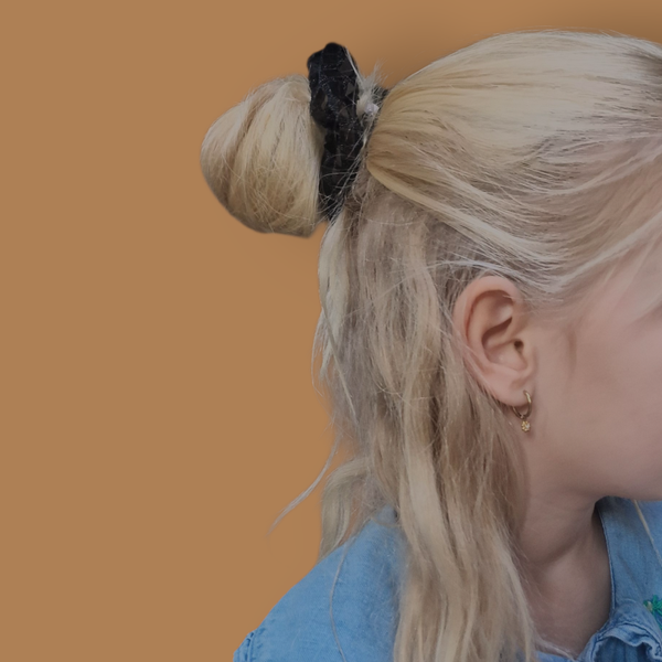 Scrunchie Kind - Pailletten/Zwart