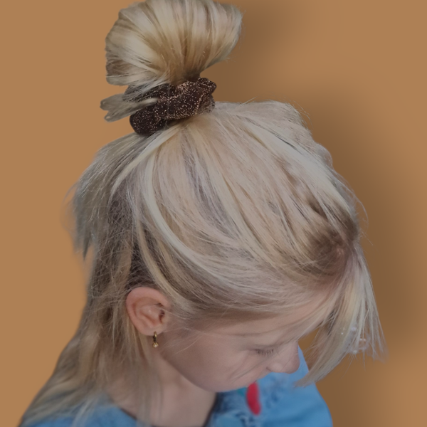 Scrunchie Kind - Glitter/Brons