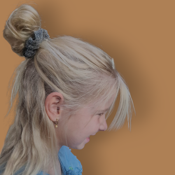 Scrunchie Kind - Glitter/Zilver