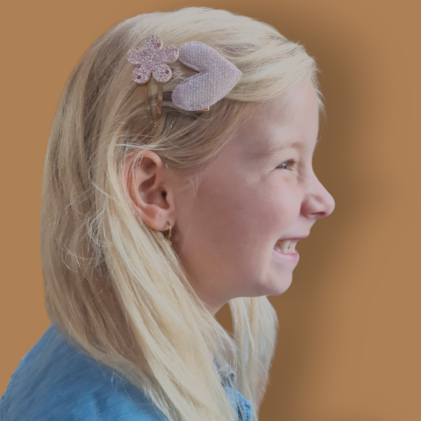 Haarspeldjes Kind - Roze/Strik