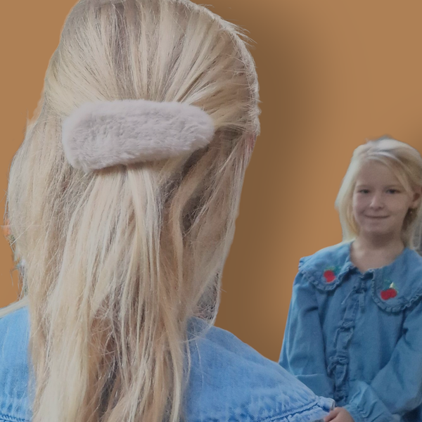 Haarspeld Groot Kind - Fluffy - Crème