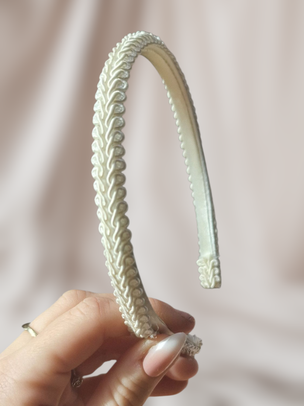 Haarband Diadeem - Kabel - Effen Wit