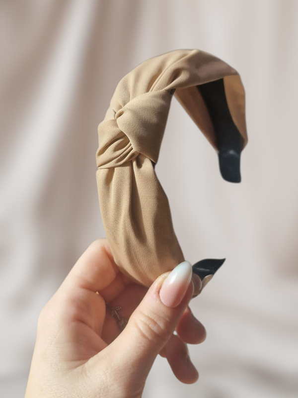 Knoop Haarband - Bruin