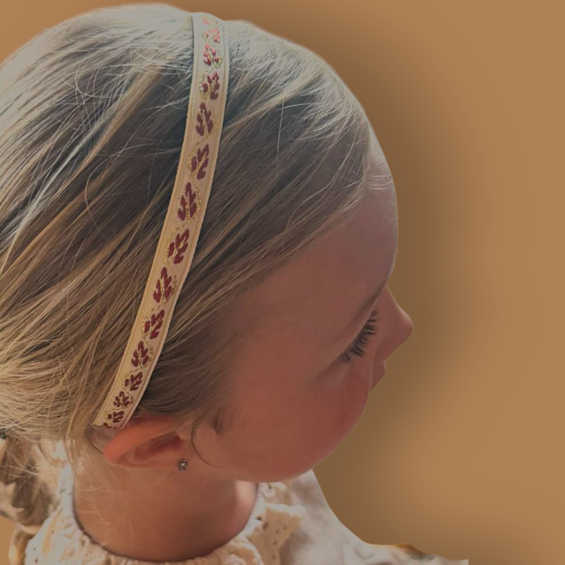 Haarband Diadeem - Wit/Rood