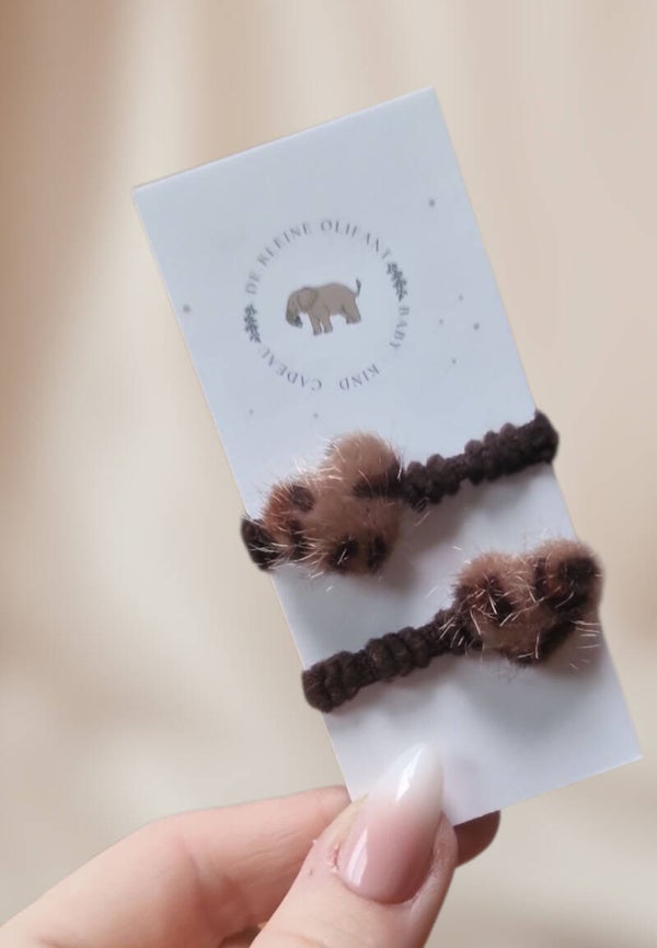 Haarelastiekjes Baby - Panter/Hartje