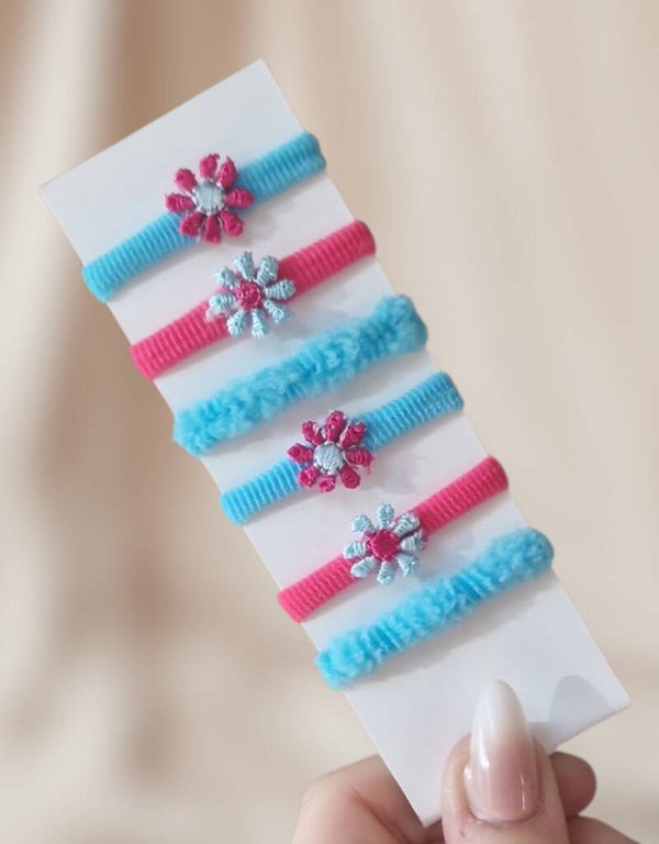 Haarelastiekjes Baby Set - Blauw/Roze