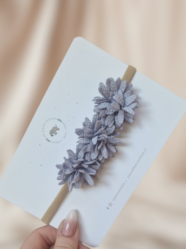 Haarband Baby - Paars - Bloemen