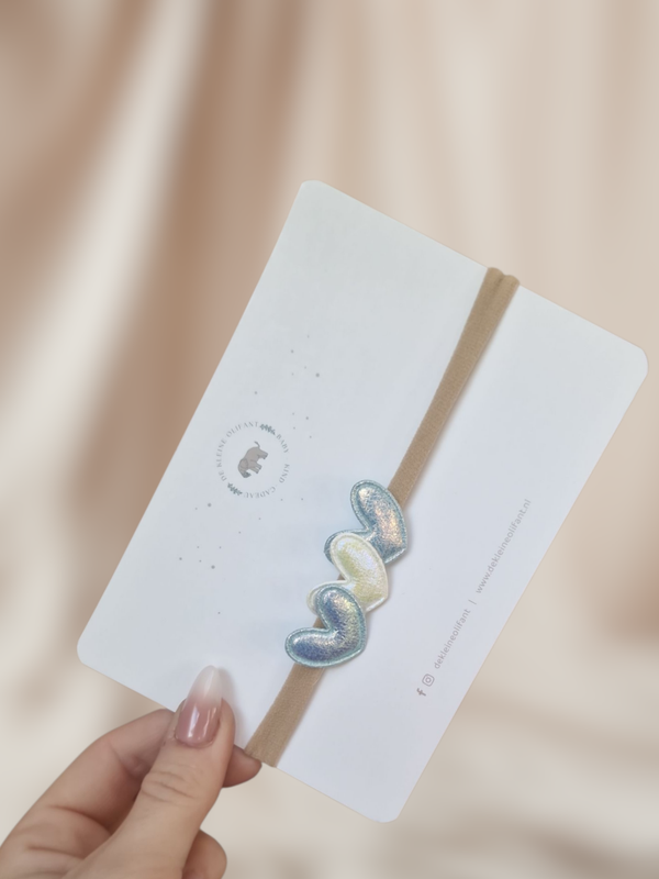 Haarband Baby - Hartjes/Blauw