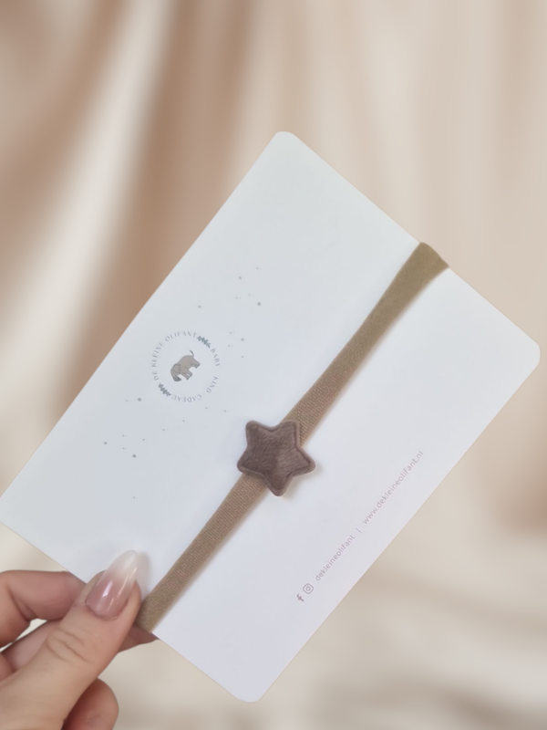 Haarband Baby - Ster - Bruin