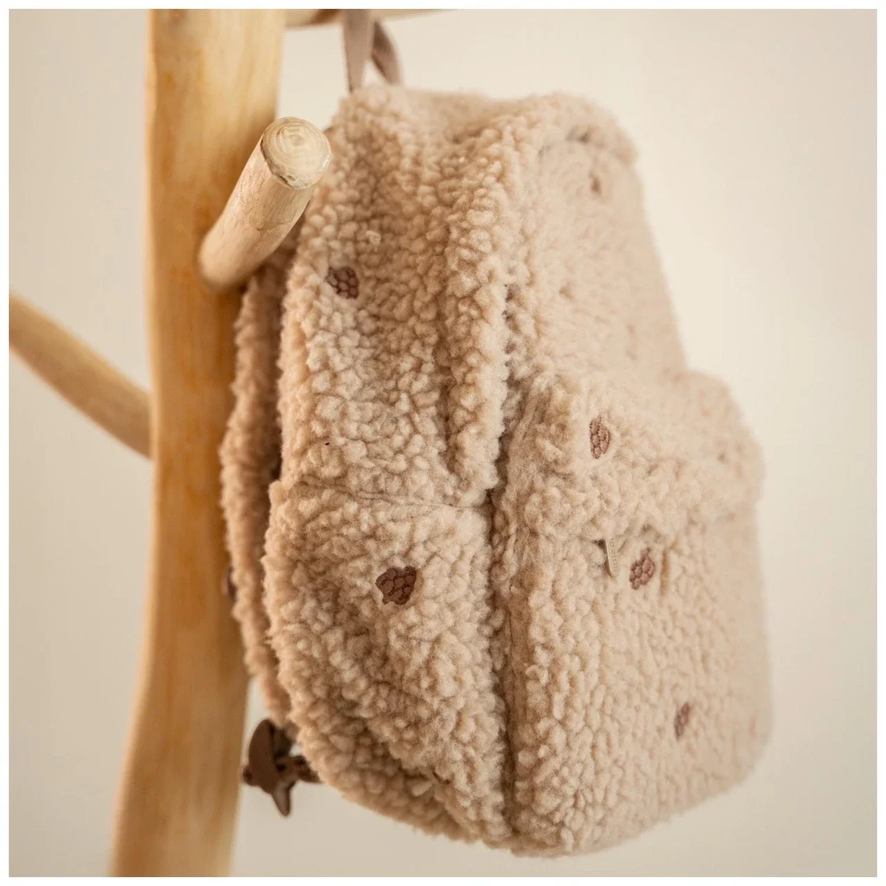 Little Dutch - Teddy Rugzakje - Eikeltjes/Taupe