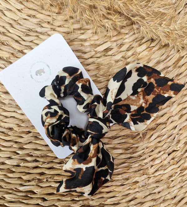 Haarelastiekje Kind - Strik - Panter/ Bruin