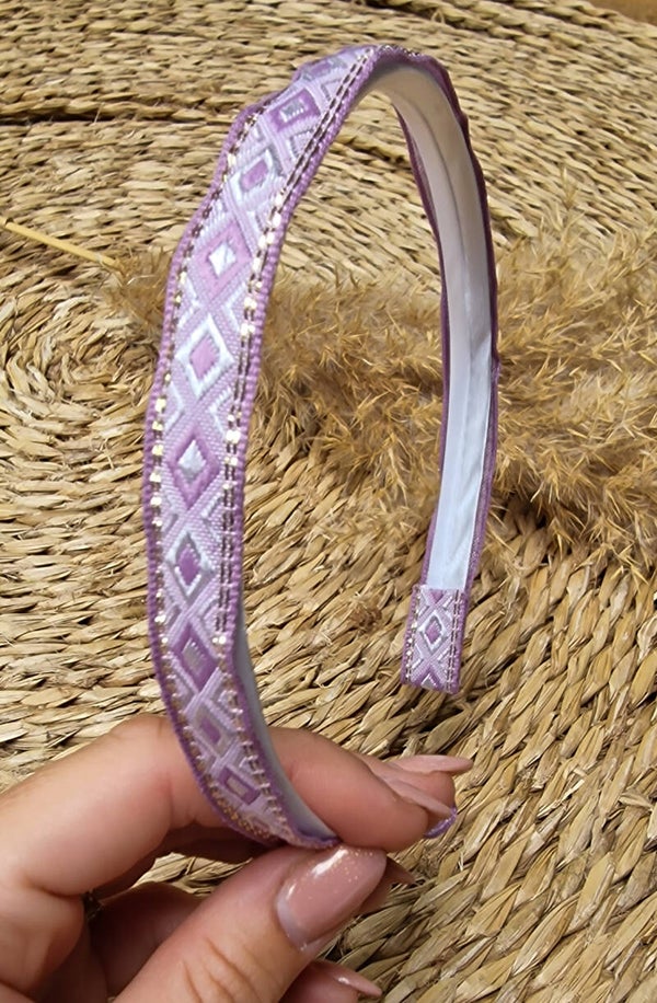 Haarband Diadeem - Zigzag - Paars