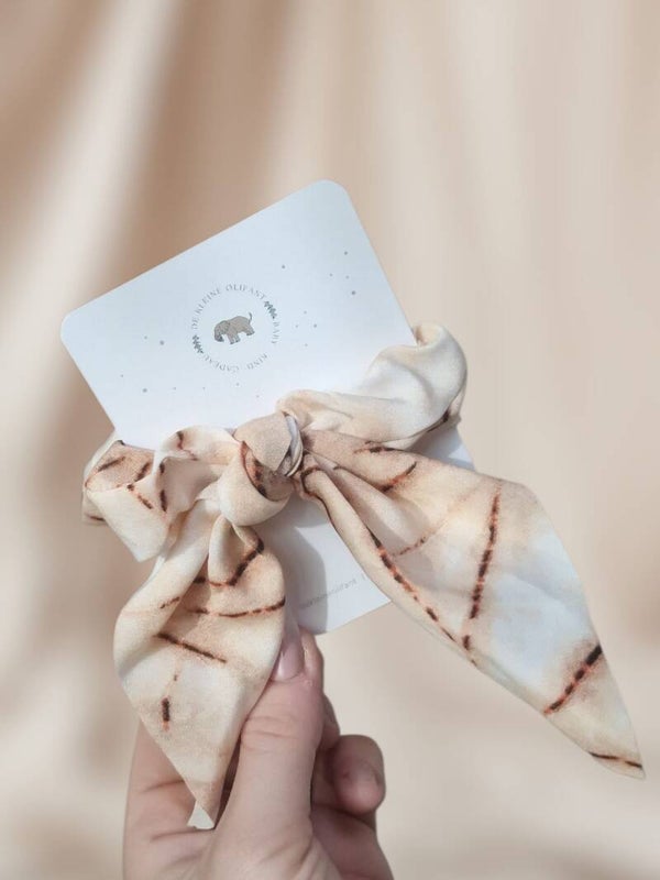 Haarelastiekje Kind - Strik - Beige/Bruin