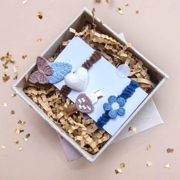Cadeaubox Baby - Eerste haartjes - Blauw
