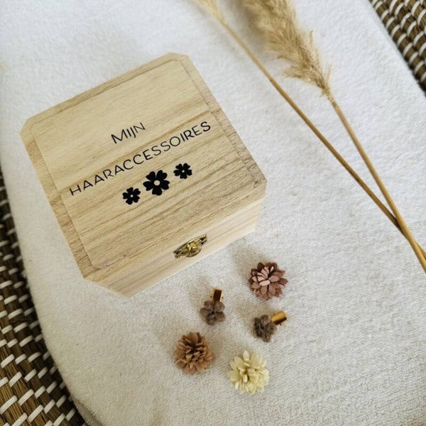 Bewaardoosje - Mijn Haaraccessoires - Bloemen