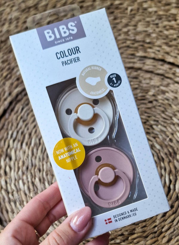 Bibs Spenen 0+ Anatomisch - Crème/Roze