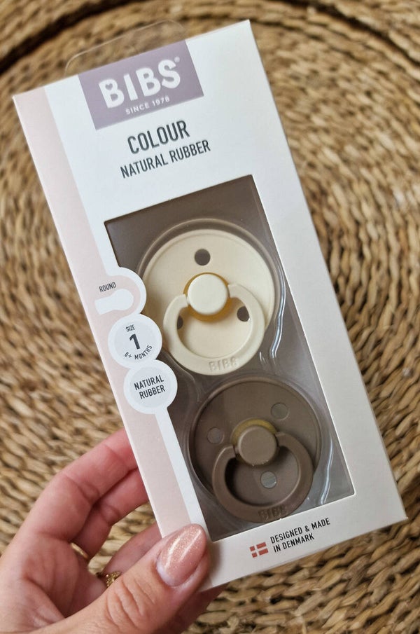 Bibs Spenen 0+ Rond - Crème/Bruin