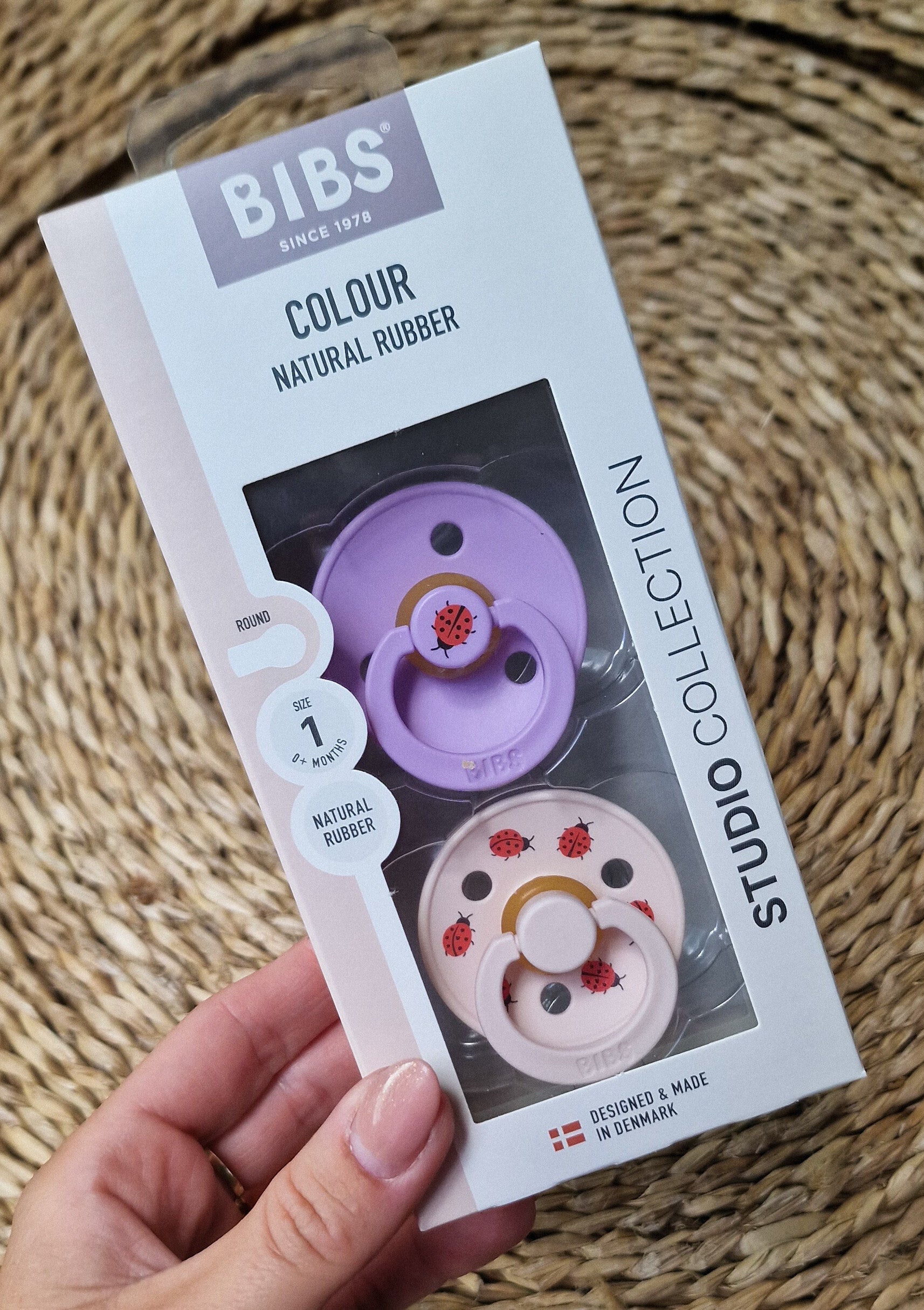 Bibs Spenen 0+ Rond - Lieveheersbeestjes - Roze/Lila