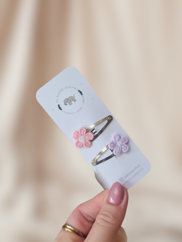 Haarspeldjes Baby -Hartjes/Zilver