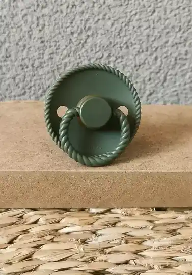 Frigg Fopspeen 0+ Natuurrubber - Rope - Donker Groen