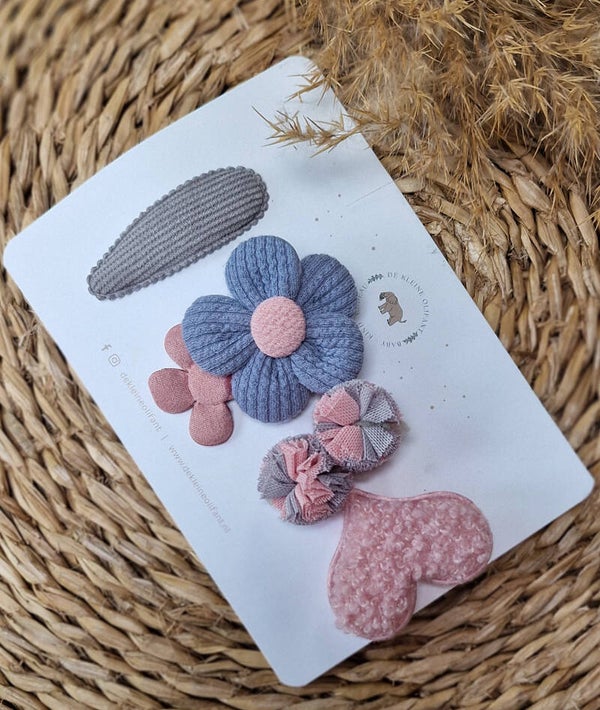 Haarspeldjes Kind - Mix - Roze/Grijs