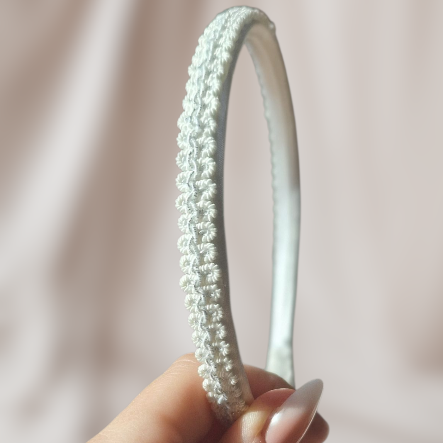 Haarband Diadeem - Wit/Zilver