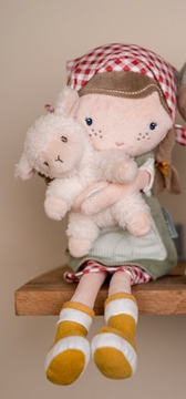 Little Dutch - Little Farm - Knuffelpop - Boerin Rosa - 35cm