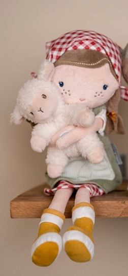 Little Dutch - Little Farm - Knuffelpop - Boerin Rosa - 35cm