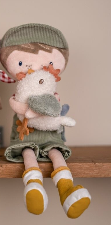 Little Dutch - Little Farm - Knuffelpop - Boer Jim - 35cm
