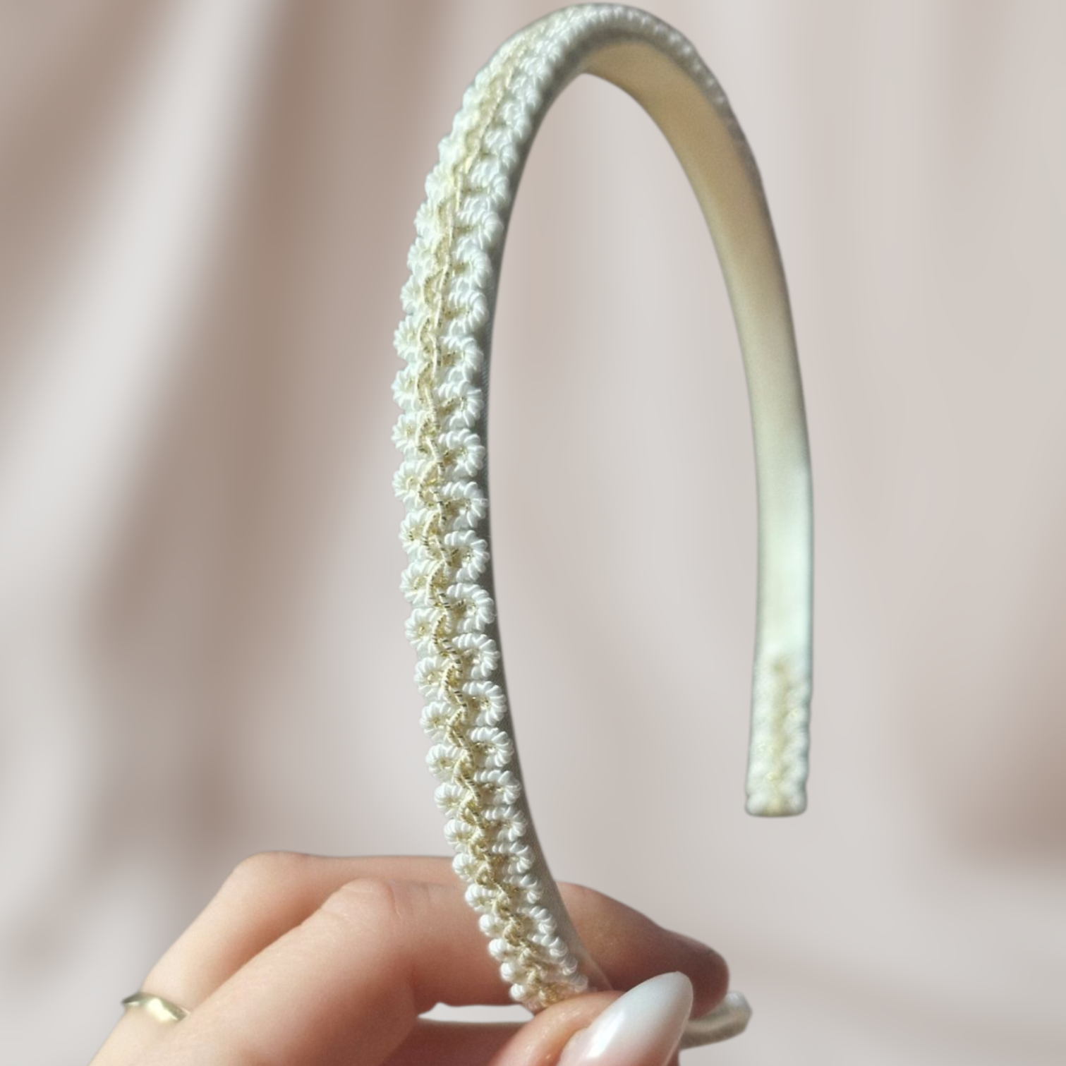 Haarband Diadeem - Wit/Goud