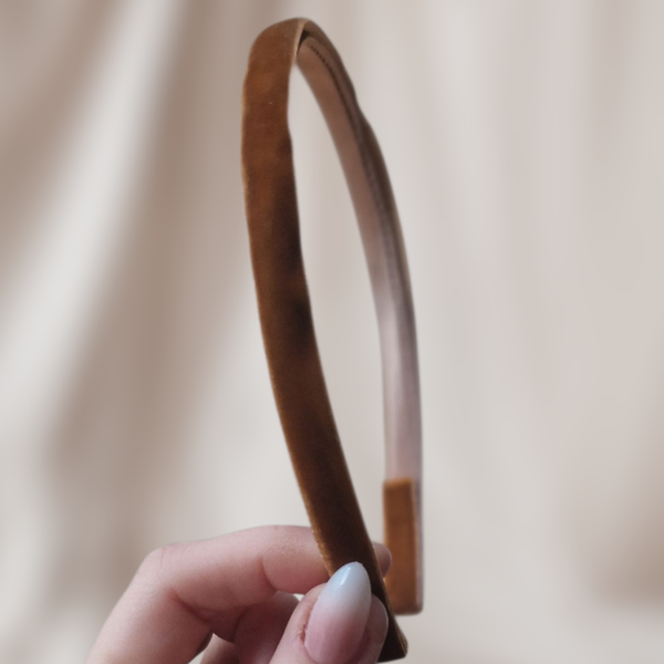 Haarband Diadeem - Velvet - Bruin