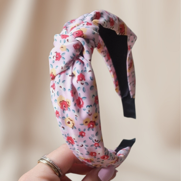 Haarband Knoop - Rood/Roze/Geel