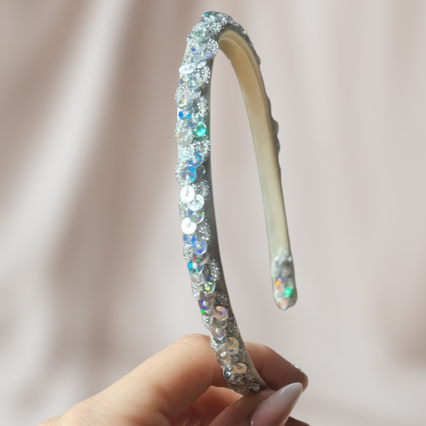 Haarband Diadeem - Zilver/Glitter