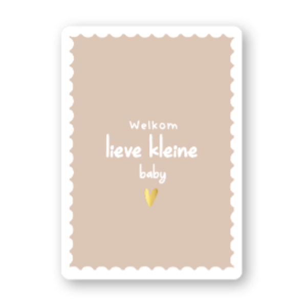 Wenskaart A7 - Welkom lieve kleine baby