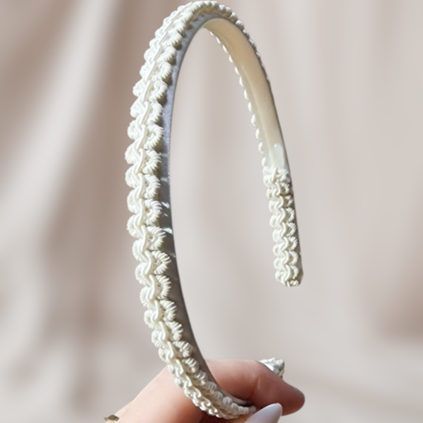 Haarband Diadeem - Kabel - Wit