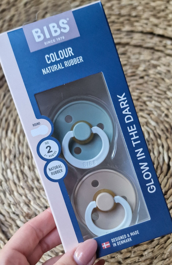 Bibs Spenen 6+ Rond - Glow In The Dark - Groen/Bruin