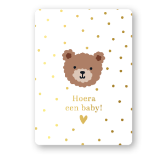 Wenskaart A7 - Hoera een Baby