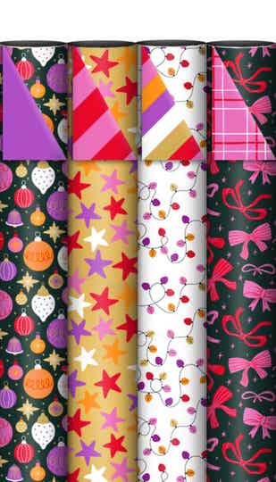 Inpakpapier Kerst - 4 Rollen - Mix