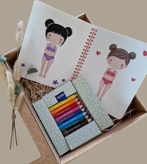Cadeaupakket Kind - Meisje - Rosa Aankleden - Kleuren