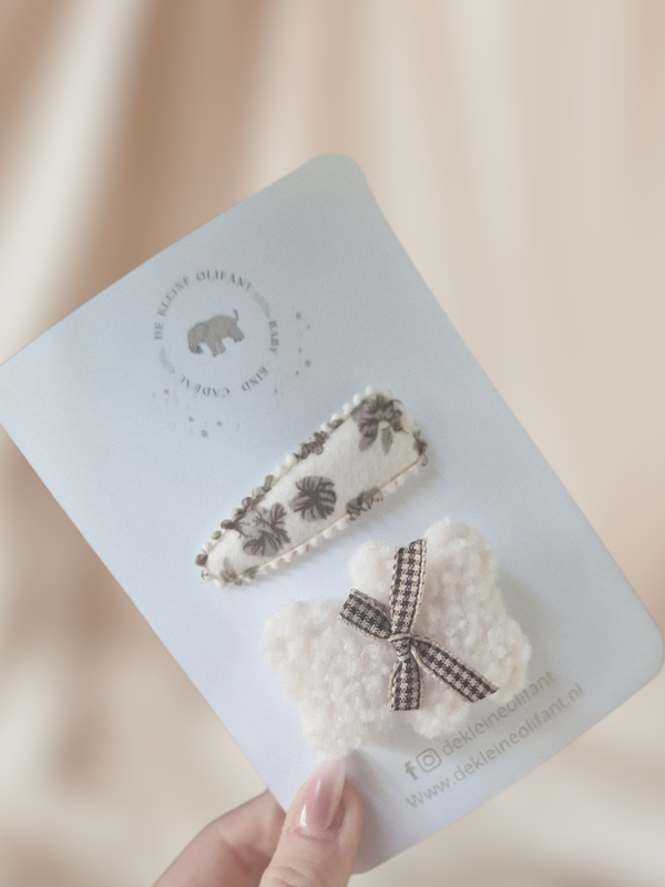 Haarspeldjes Kind- Mix -  Crème Beer - Teddy