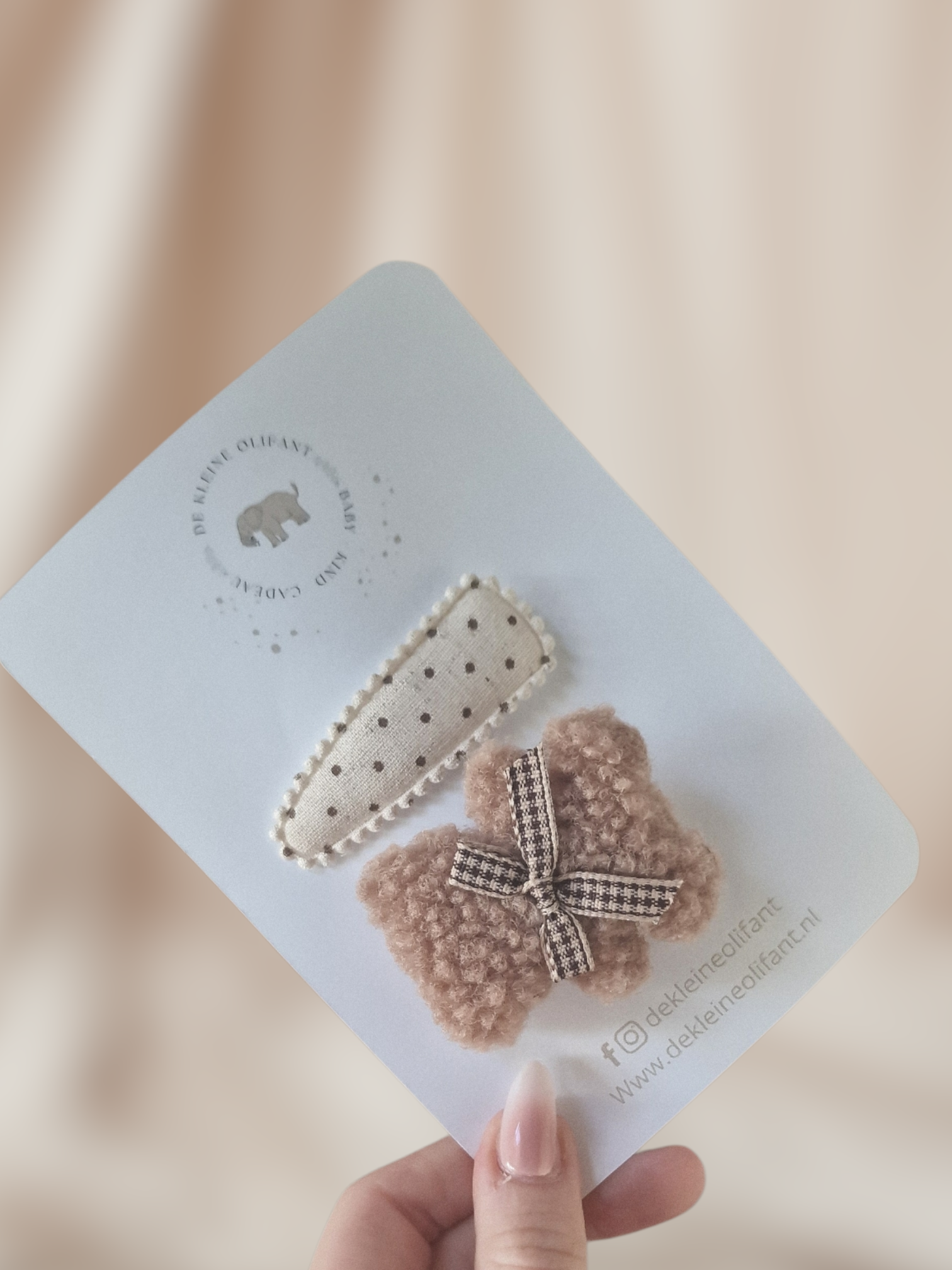 Haarspeldjes Kind- Mix - Bruine Beer - Teddy