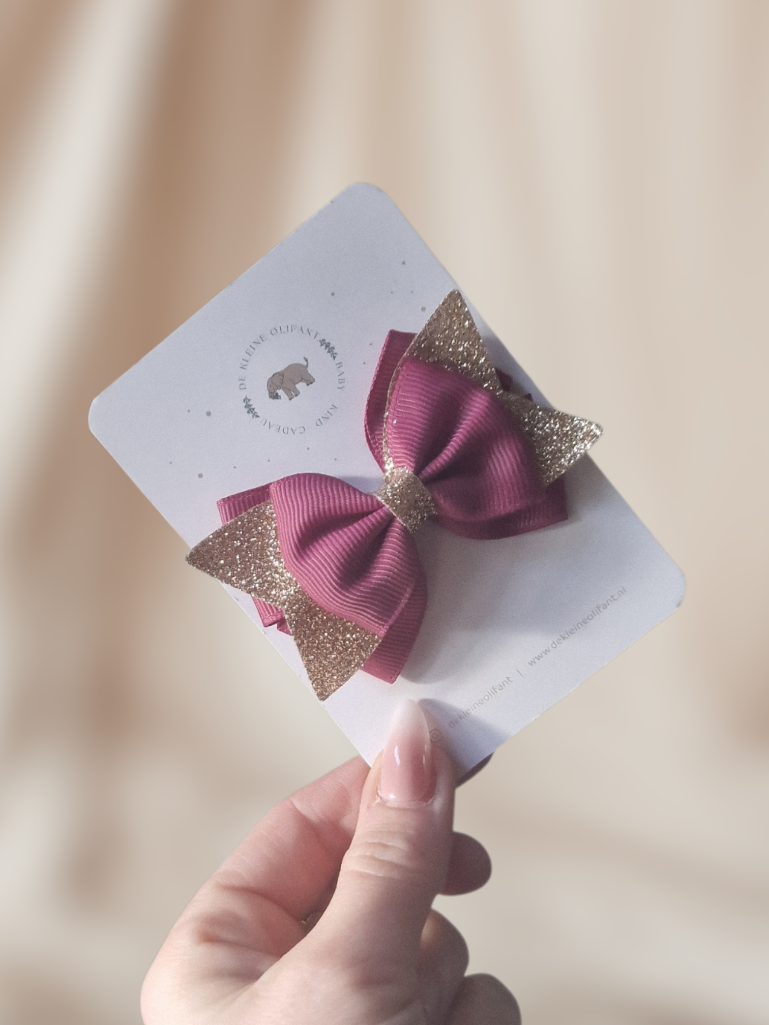 Haarspeld Kind - Glitter/Strik