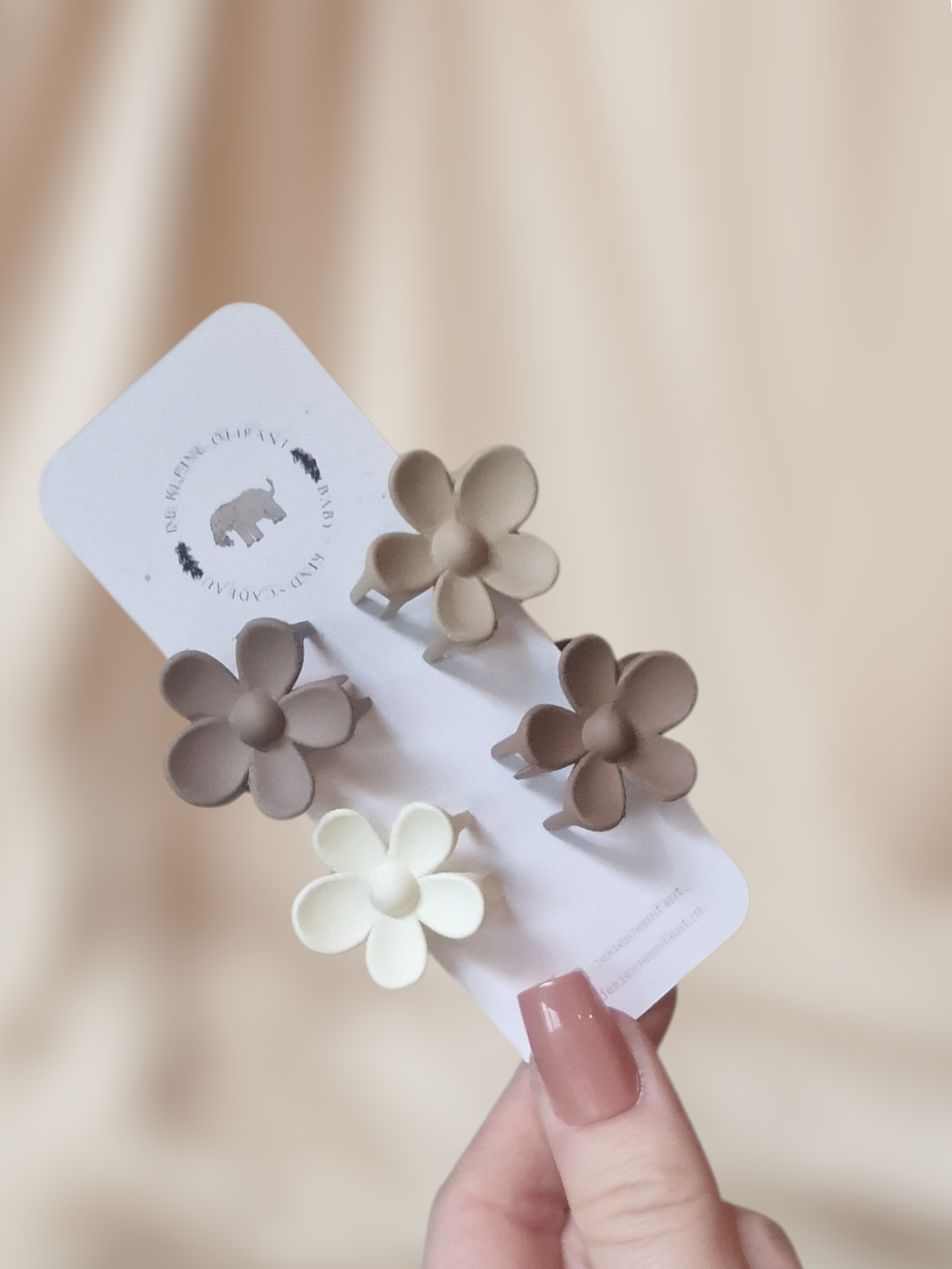 Haarspeldjes Baby - Bloemetjes / Bruin