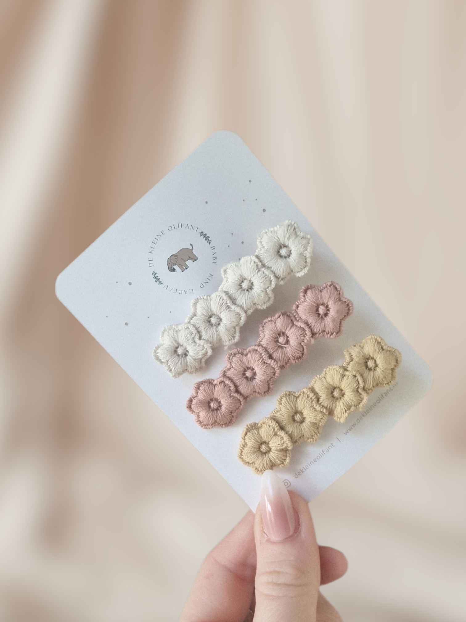 Haarspeldjes Kind - Bloemen - Wit/Roze/Geel