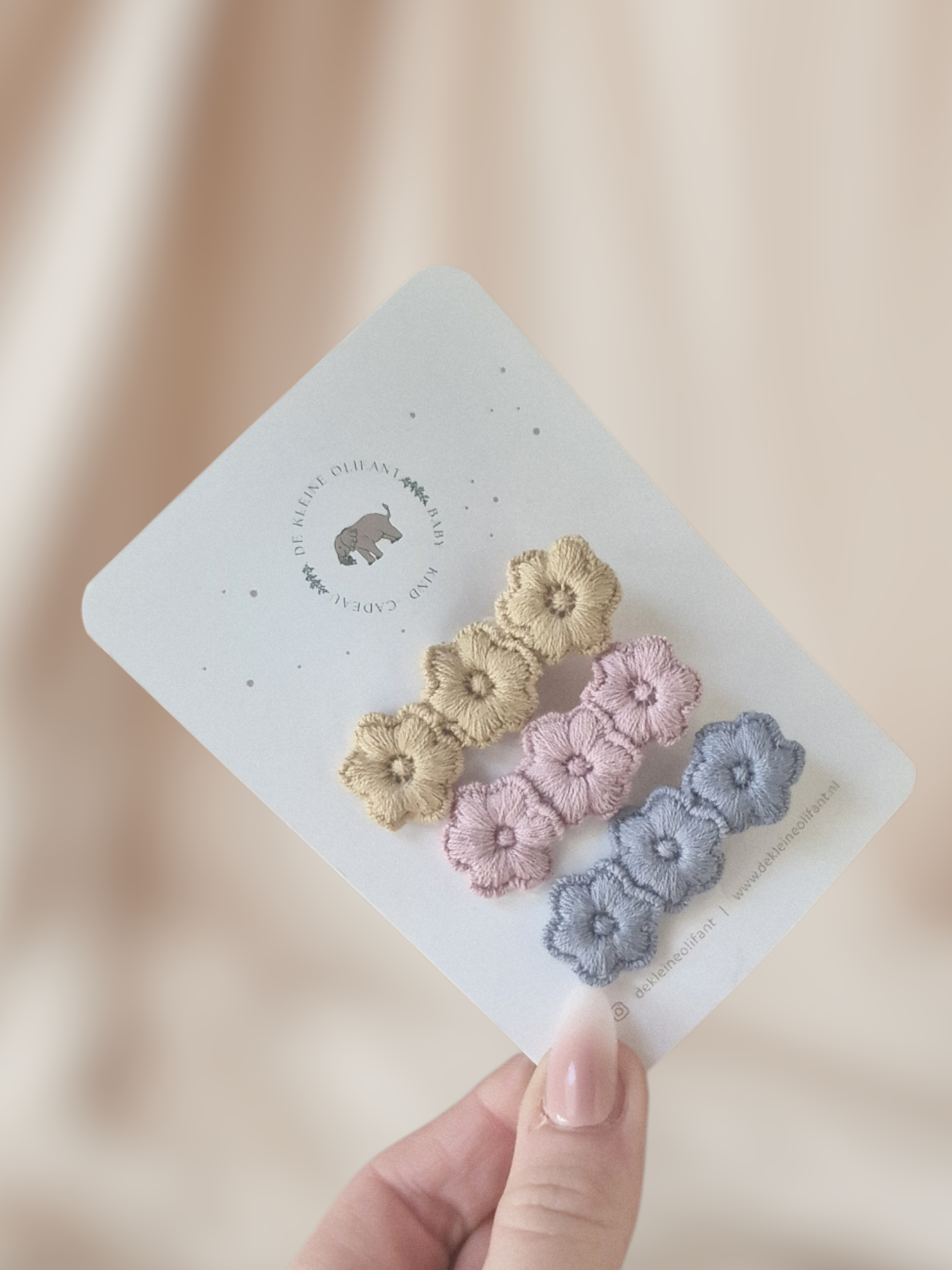 Haarspeldjes Kind- Bloemen - Roze/Geel/Blauw