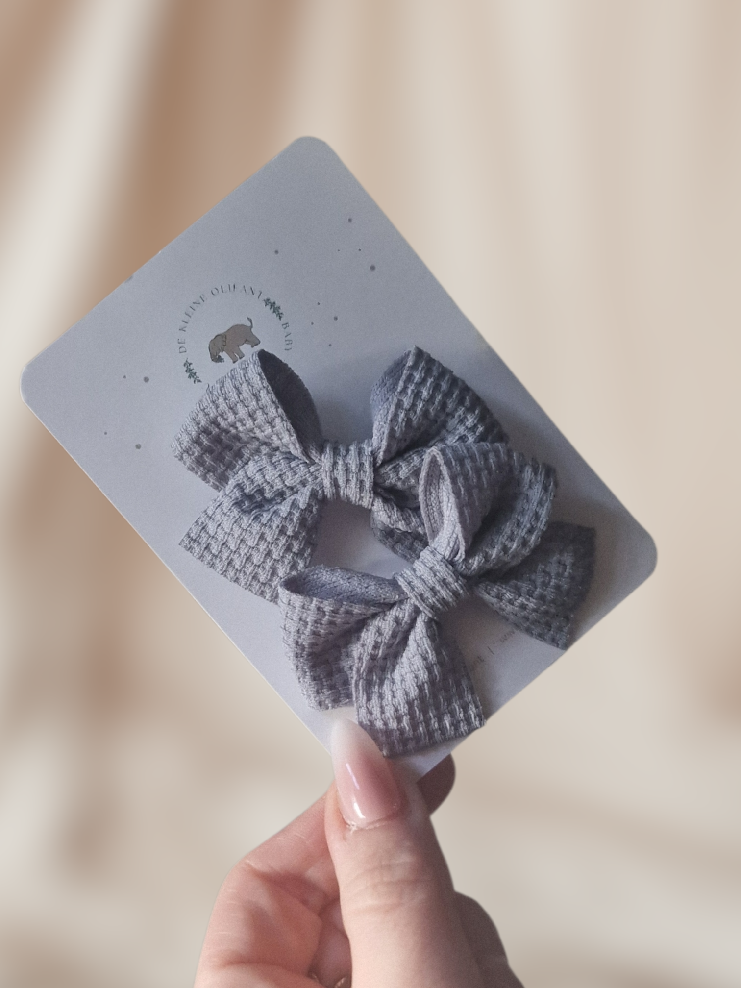 Haarspeldjes Kind - Strikken - Licht Grijs